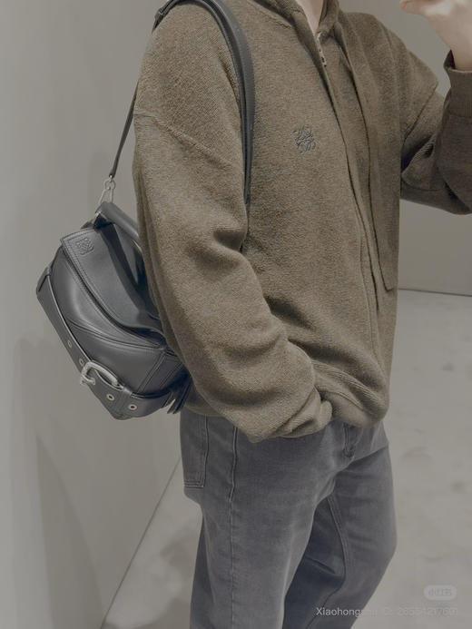 112-1 独家圆正 lew 一博同款 刺绣徽标 羊毛圈圈纱 男女同款拉链连帽衫 老朱穿S 商品图14