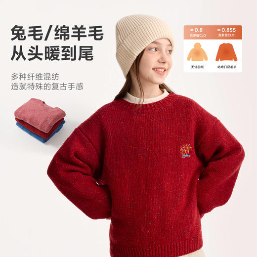 fx-咕噜日记儿童小彩点坑条毛衣PDMY2521 商品图2