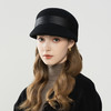 雀说 复古优雅羊毛马术帽秋冬季英伦风缎带镶装饰鸭舌帽9829 商品缩略图1