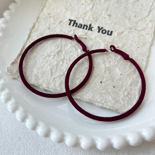 秋冬氛围感美拉德圈圈耳环小众设计高级气质夸张耳饰-纪念日百货门店同款168197880 商品图3