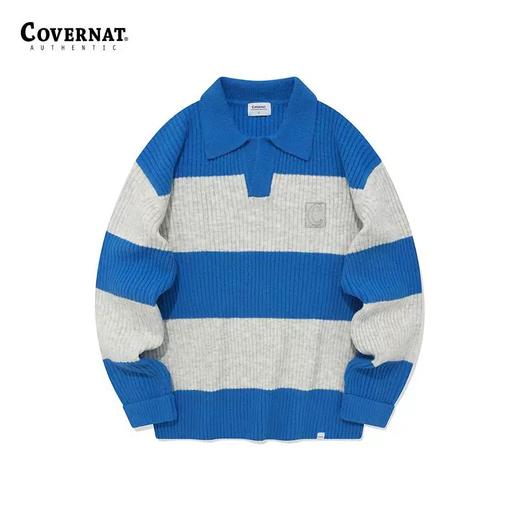 【春上新】【5折】6楼COVERNAT男女同款翻领针织衫吊牌价859折后价429 商品图0