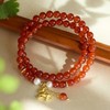 【马上开心·猫眼石双圈手串】敦煌福泽小众新中式红玛瑙猫眼石渐变双圈手串女 高级感小木马叠戴 商品缩略图10