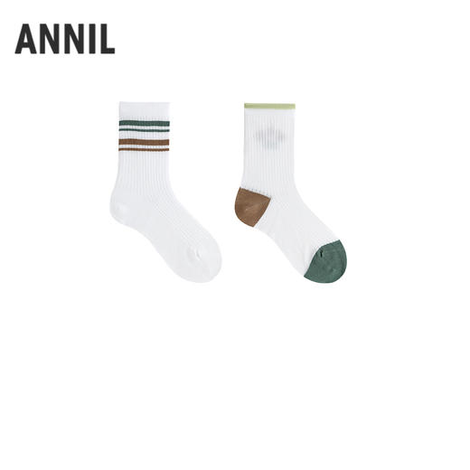 【专区任选2件49元】【实体店同款】男童中袜两双装春季新款安奈儿童装JB617210 商品图1