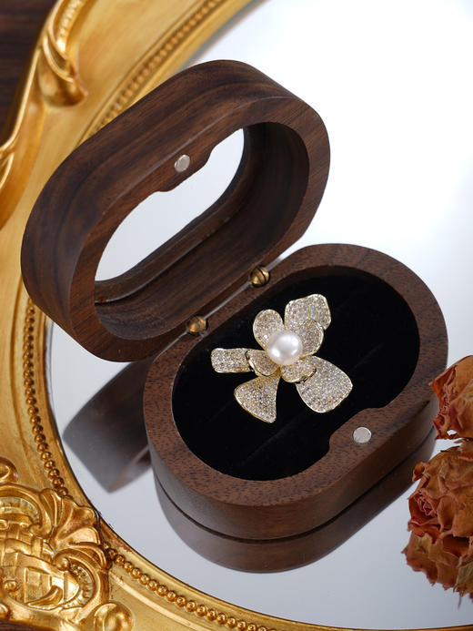 子佩集【花绽年华】珍珠AOYA奥雅胸针【XXXZ236】7mm珠镀金花朵2601 商品图2