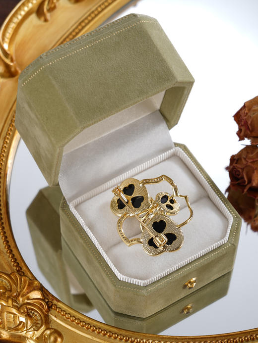 子佩集【花寄幽梦】珍珠惜王妃胸针【XXXZ249】6.5mm珠螺钿三瓣花山茶花镀金2601 商品图4