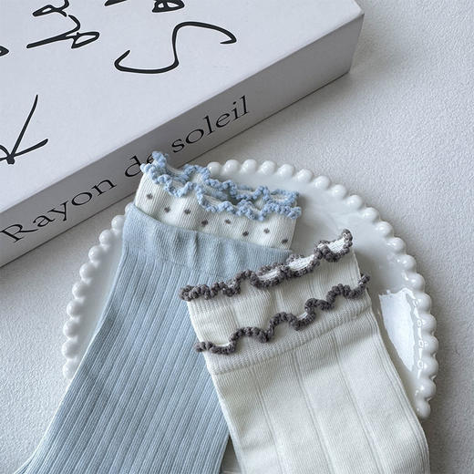 基础-简约甜美撞色中筒袜女袜袜子-纪念日百货门店同款168693314 商品图1