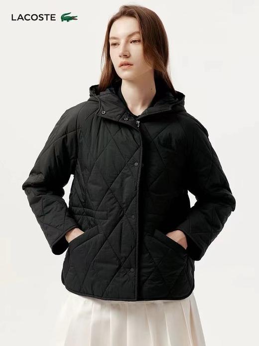 F011275女装25秋季新款菱形绗缝连帽棉服外套 商品图6