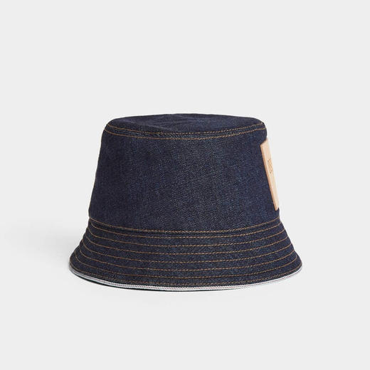 DSQUARED2 男士字母徽标贴片棉质渔夫帽 黑色 HAM0094 10108435 3096 商品图3