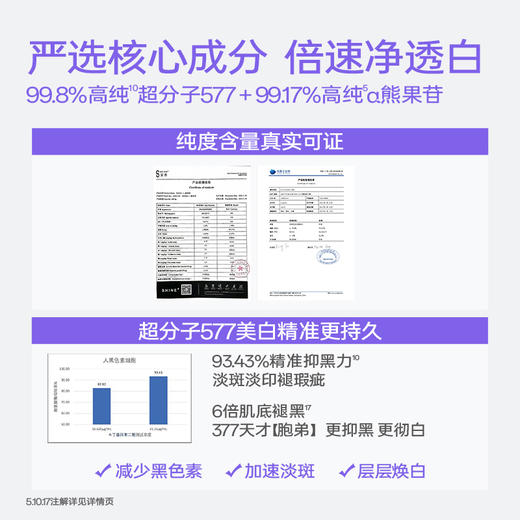 【持证美白】优理氏光润皙白冻干粉 持证美白源头焕白祛黄褪黑光感提亮补水保湿冻干精华液 商品图6