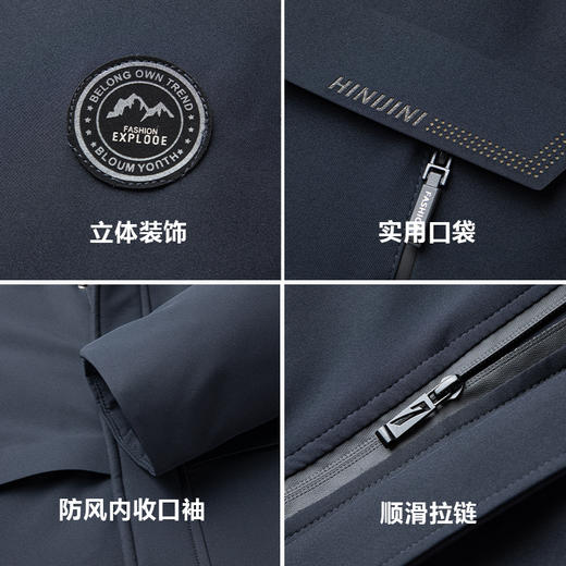 【冬季中年男士棉服】中长款保暖加厚爸爸冬装休闲外套棉衣 商品图3