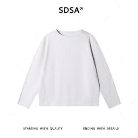 SDSA男士秋冬新款痞帅男装韩版简约条纹结构设计圆领长袖T恤百搭