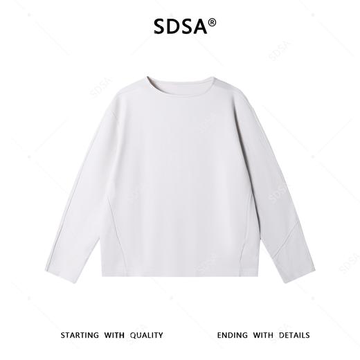 SDSA男士秋冬新款痞帅男装韩版简约条纹结构设计圆领长袖T恤百搭 商品图0