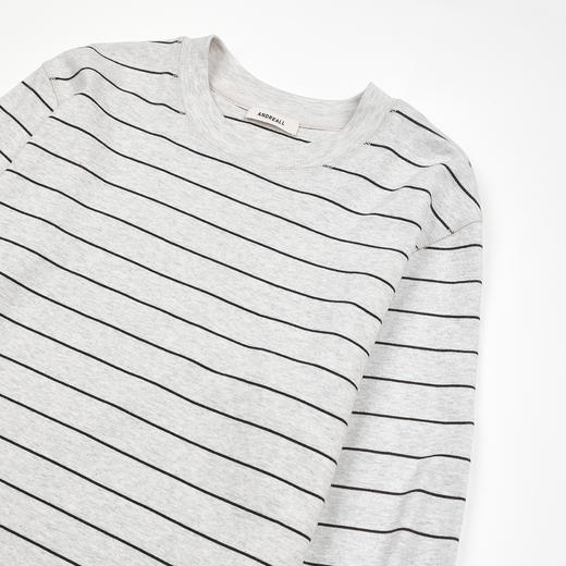 ROMI STUDIO“简约百搭”纯棉亲肤条纹撞色圆领长袖T恤 RWCSS87346 商品图2