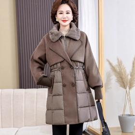 雀说冬季新款羽绒棉服女中长加厚棉衣时尚百搭棉袄外套ALW