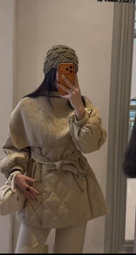 【门店同款】ENJOY冬季“暖冬软糖”针织围脖收腰羽绒服 168643181
