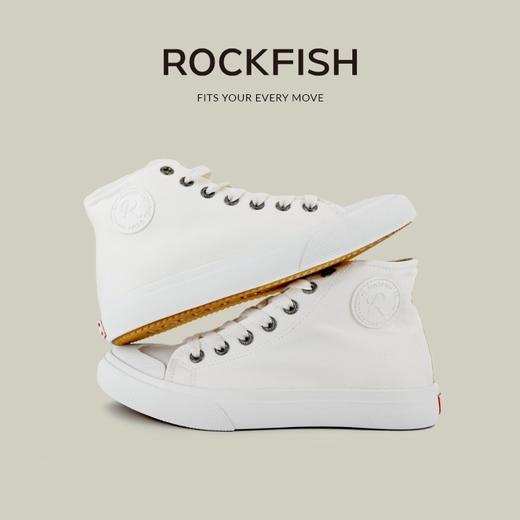 Rockfish高帮帆布鞋情侣男女运动休闲运动鞋新款百搭经典绑带板鞋 商品图1