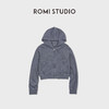ROMI STUDIO“休闲简约”100精梳棉做旧磨白帽衫卫衣外套RWCWS67304 商品缩略图0