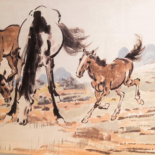 “国企监制加盖徐悲鸿原章”徐悲鸿家族认证 徐悲鸿“原章”系列<<徐悲鸿十骏图>>钞券画 大尺寸 可挂客厅书房办公室 商品图2