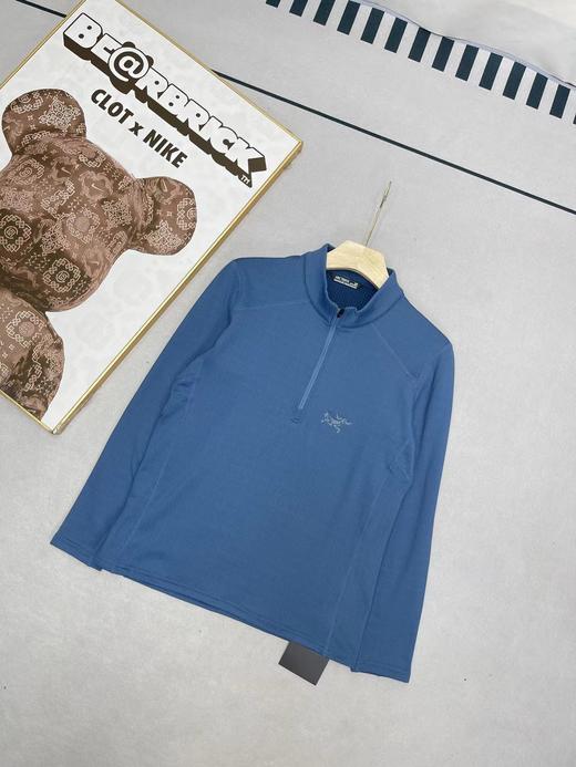 F011252一体绒刺绣立领卫衣长袖上衣半拉链卫衣 商品图8