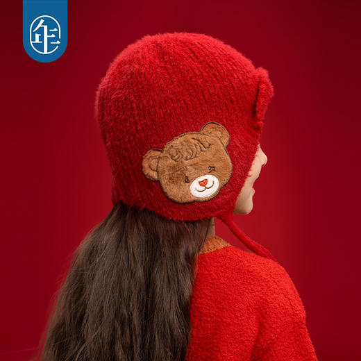 【甜心蓓尔针织帽】年衣儿童帽子冬季新款新年护耳保暖卡通毛线帽 商品图0