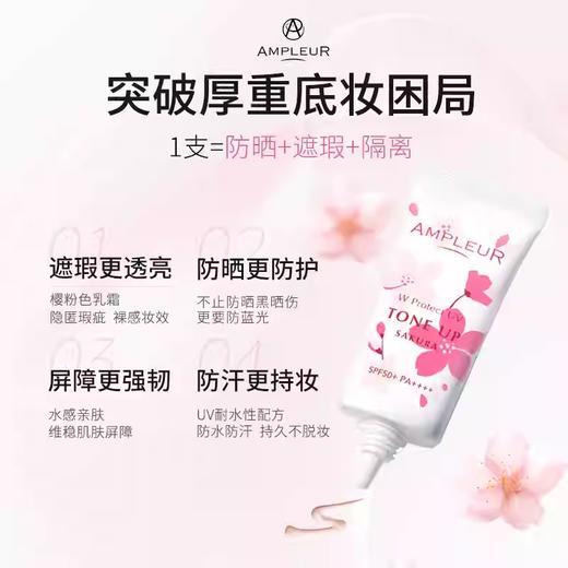 【效期至28年7月】AMPLEUR肤感防晒升级樱花款50g/盒 商品图2