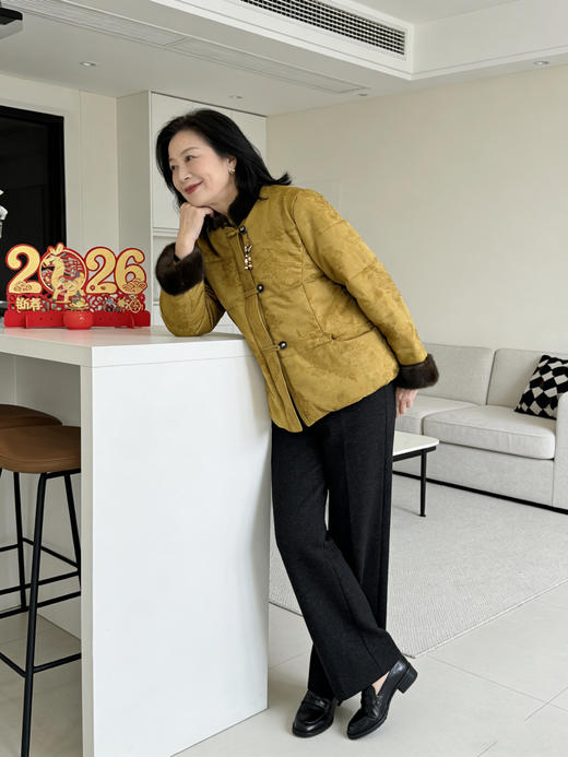 妈妈婆婆新年仪式感加绒夹棉厚款国风棉服 商品图7