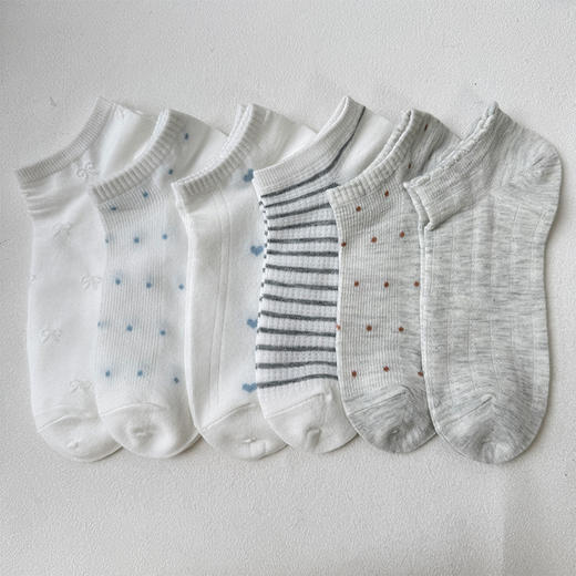 基础百搭19元6双装女式袜短款组合款-纪念日百货门店同款168195884 商品图3