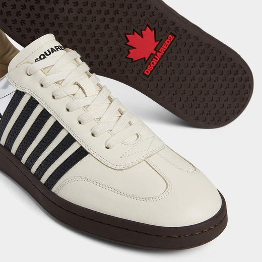 DSQUARED2 女士 Boxer 休闲运动鞋 白色+黑色 SNW0302 01501451 M4133 商品图4