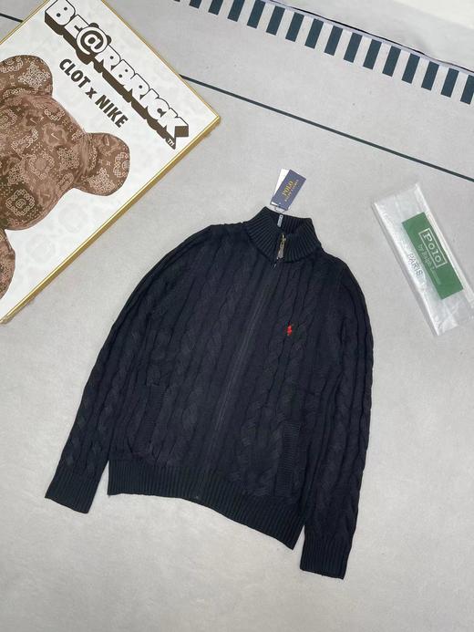 F011253小标刺绣logo全拉链针织绞花开衫毛衣 商品图8