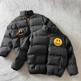 F011236Mascot Black笑脸印花拉链立领面包棉服男女同款