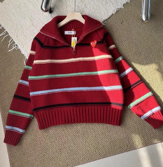 F011263日系秋冬氛围感半拉链宽松针织毛衣 商品图7