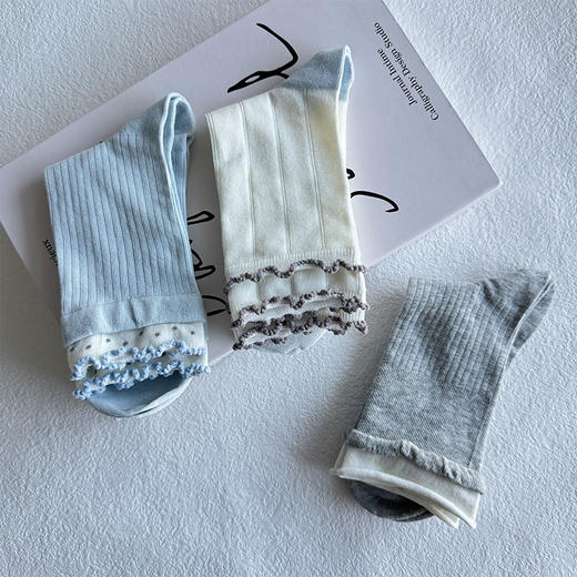 基础-简约甜美撞色中筒袜女袜袜子-纪念日百货门店同款168693314 商品图5