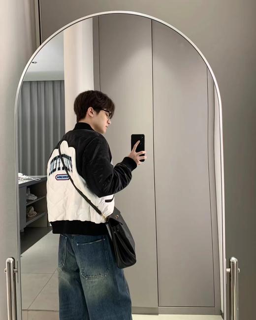 F011216新款拼色棒球服王嘉尔同款小棉服秋冬款 商品图3