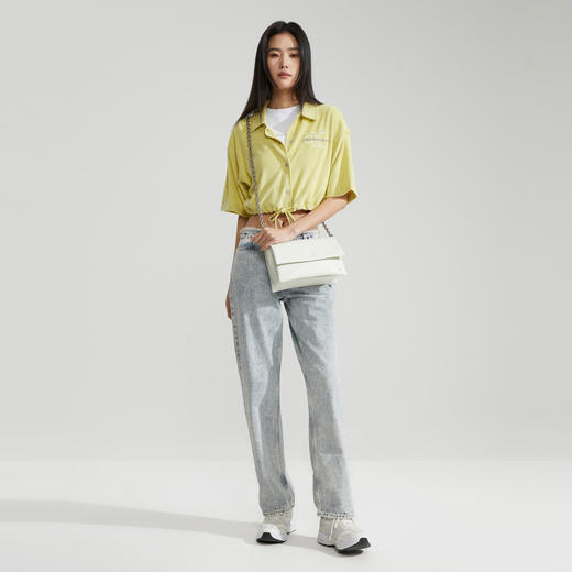 196808564216 卡尔文克雷恩Calvin Klein CK女包时尚小众休闲通勤金属字母翻盖链条斜挎小方包枕头包礼物 商品图2