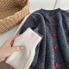 新年红小马刺绣圆领毛衣开衫 秋冬韩版红扣毛衣外套 商品缩略图5