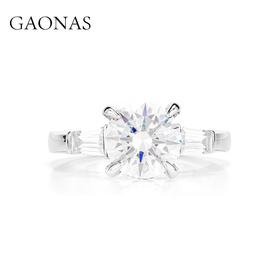 GAONAS 经典圆形3ct璀璨白色戒指11839JW