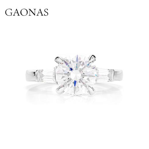 GAONAS 经典圆形3ct璀璨白色戒指11839JW 商品图0