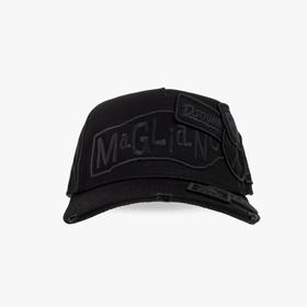 DSQUARED2 男士 MAGLIANO联名 徽标贴片棉质棒球帽 黑色 BCM0948 05C00001 2124