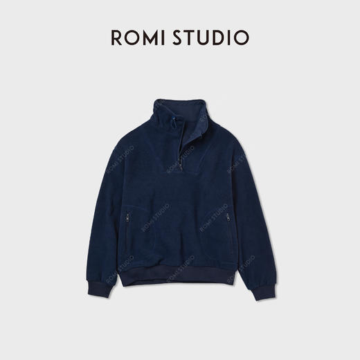 ROMI STUDIO“简约复古”棉质亲肤半拉链立领套头卫衣 RWCWS67149 商品图0