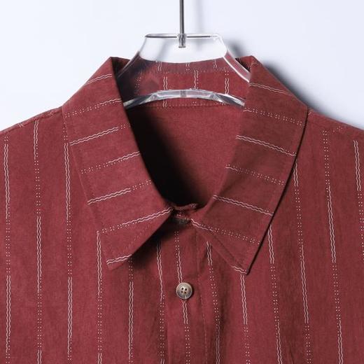 2782SDSA男士秋冬新款痞帅男装潮牌设计感竖纹翻领长袖衬衫百搭简约 商品图2