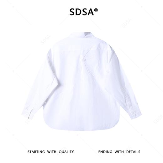SDSA男士秋冬新款痞帅男装韩版纯色宽松长袖衬衫外套百搭翻领衬衣 商品图4