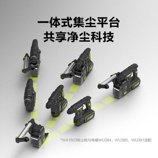 威克士电锤集尘盒WA1603吸尘装置集尘器除尘接灰打孔神器 商品图3