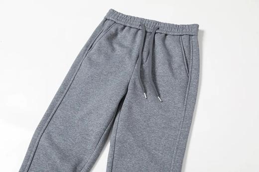 F011202加绒加厚冬季保暖简约基础百搭男士纯色休闲时尚卫裤长裤 商品图13