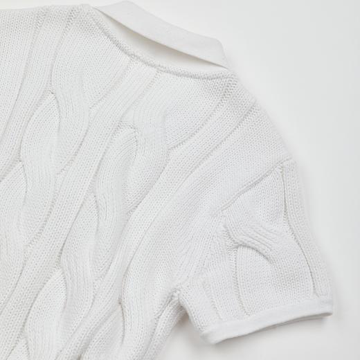 ROMI STUDIO“简约老钱”高智感麻花纹理polo领针织短袖 RWDSSU1653 商品图7