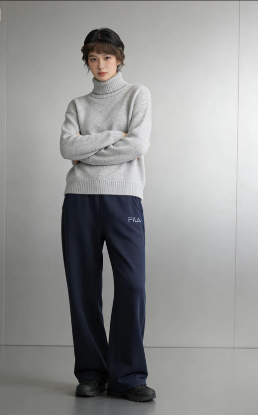 男女同款FL加绒直筒松紧腰卫裤 商品图9