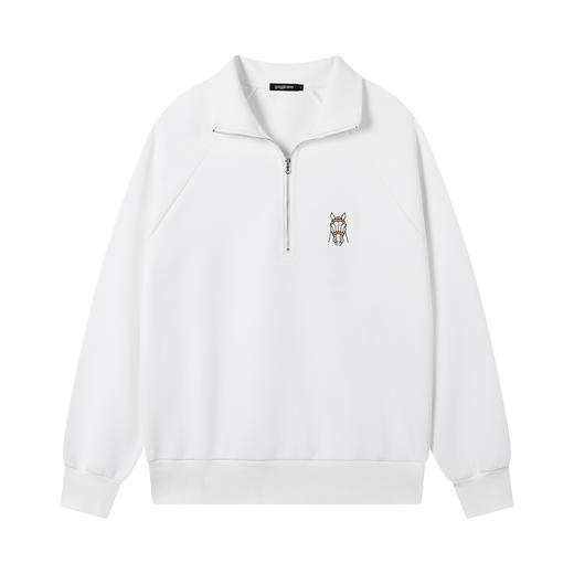 gxgjeans 男装【个性绣花】男士半开襟卫衣25秋款日常通勤百搭青少年立领卫衣K&C 商品图5