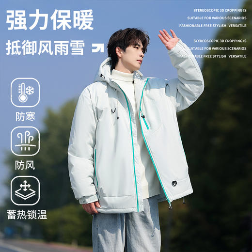 热卖中！！！雅鹿情侣款石墨烯山系冲锋棉服   透湿干爽 聚热锁温 商品图2