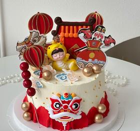 【优品系列】---【甜梦蛇宝宝】生肖蛇、周岁生日蛋糕