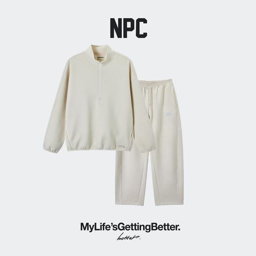 NPC潮牌羊毛混纺空气双面绒拉链半开襟抓绒卫衣套装NP5CST01&SP02 商品图1