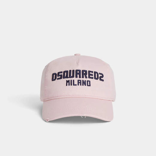DSQUARED2 女士字母徽标刺绣棉质棒球帽 粉色 BCW0932 05C00001 M4176 商品图0